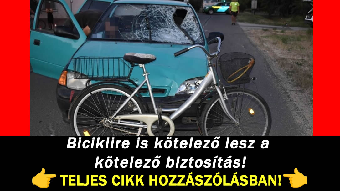 Biciklire is kötelező lesz a kötelező biztosítás!